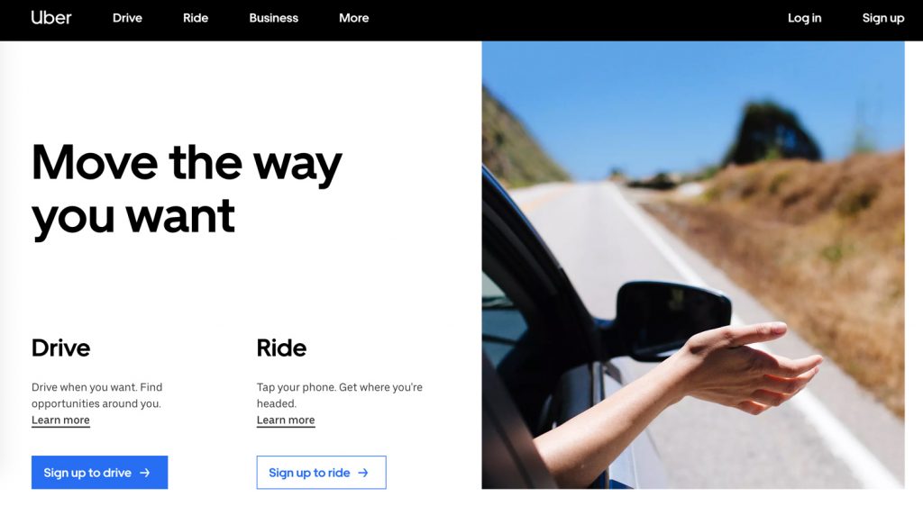 Simple Website: Uber